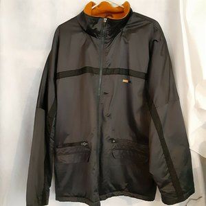 Nike Vintage Mens Jacket Fleece Lined Gray Black & Orange Size XL Parka Coat